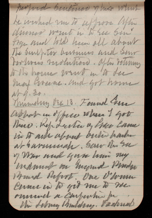 Thomas Lincoln Casey Notebook, November 1894-March 1895, 040, prepared sentence for his