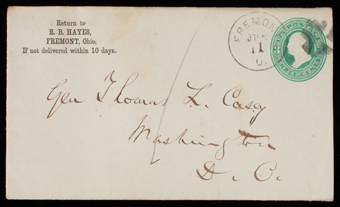 Rutherford B. Hayes to Thomas Lincoln Casey, June 10, 1881