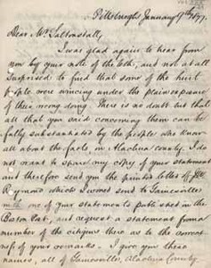 Letter from Malcolm Hay to Leverett Saltonstall, 9 January 1877