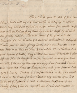 Letter from Hannah Winthrop to Mercy Otis Warren, 29 April 1769