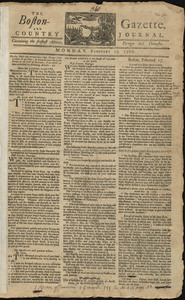 The Boston-Gazette, and Country Journal, 17 February 1766 (includes supplement)