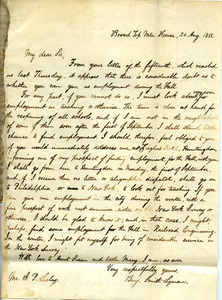 Letter from Benjamin Smith Lyman to Mr. J. P. Lesley