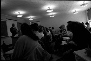 Portrait of Edwin D. Driver, lecturing