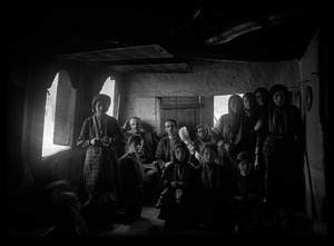 People from Galichnik gathered in a room