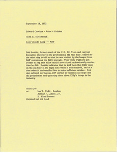 Memorandum from Mark H. McCormack to Edward Crocker