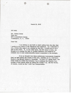 Letter from Mark H. McCormack to Sidney James