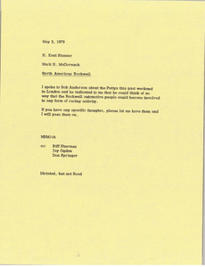 Memorandum from Mark H. McCormack to H. Kent Stanner