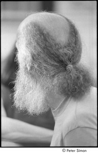 Ram Dass retreat at David McClelland's: back of Ram Dass's head
