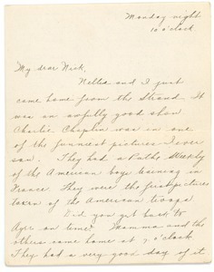 Letter from Letitia Crane to Frank F. Newth