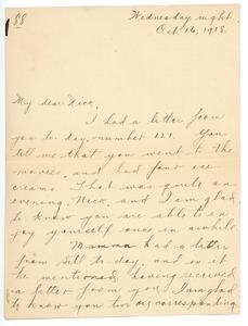 Letter from Letitia Crane to Frank F. Newth