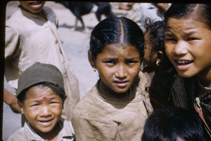 Faces of village children