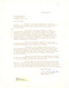 Letter from Norma Hanan Spector to W. E. B. Du Bois