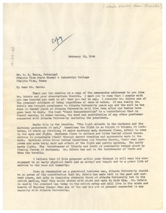 Letter from E. M. Martin to W. R. Banks