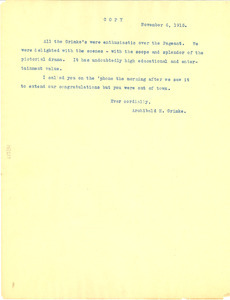 Letter from Archibald H. Grimké to W. E. B. Du Bois