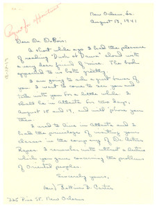 Letter from Bettina B. Carter to W. E. B. Du Bois