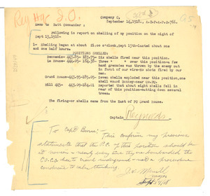 Memorandum from John H. Merrill to Captain Burns
