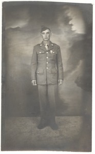 Joseph Langland: full length studio portrait in uniform