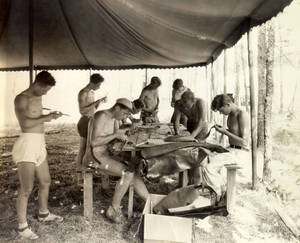 Leathercraft at Freshman Camp (1930)