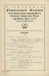Springfield College Commencement Program (1904)