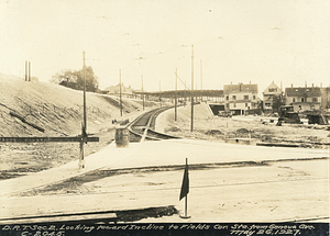 Looking toward incline to Field's Corner Station from Geneva Avenue