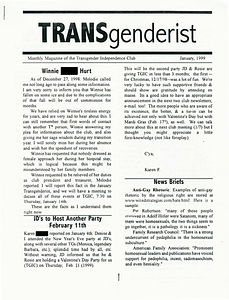 The Transgenderist (January, 1999)