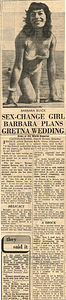 Sex-Change Girl Barbara Plans Gretna Wedding