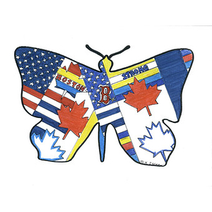 "Butterfly of Boston" from student at Willow Way Public School (Ontario, Canada)