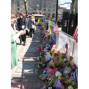 Boston Marathon Copley Square memorial fence