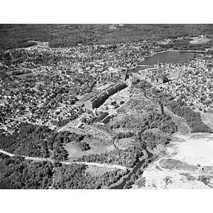 Center area, industrial buildings and residential area, Sanford, ME