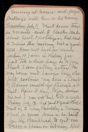 Thomas Lincoln Casey Notebook, March 1895-July 1895, 132, Evening at home and played