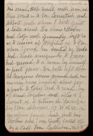 Thomas Lincoln Casey Notebook, May 1893-August 1893, 74, the army building. Saw Link in