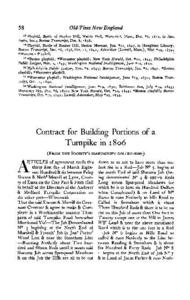 Contract for Building Portions of a Turnpike in 1806