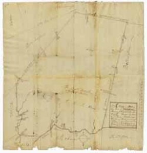 Manuscript map of Wrentham, Mass., October 1725