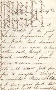 Letter from Howard Dwight to William Dwight, 29 September 1861