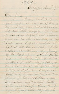 Letter from Mary Ellen Baker Pierce to Julia Ashford Baker, 9 March 1864