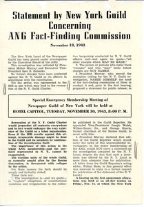Statement by New York Guild concerning ANG Fact-Finding Commission