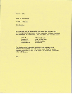 Memorandum from Judy A. Chilcote to Mark H. McCormack
