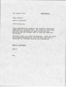 Memorandum from Mark H. McCormack to James Erskine