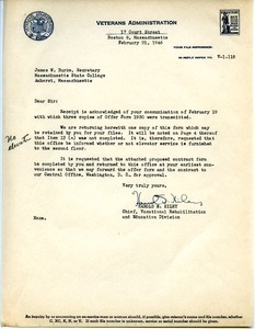 Letter from Harold E. Kiley to James W. Burke