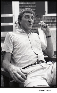 John Updike portrait seated