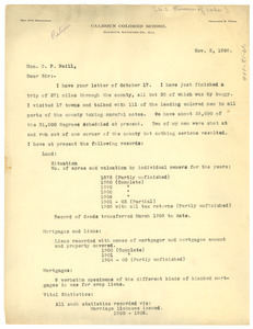 Letter from W. E. B. Du Bois to United States Bureau of Labor