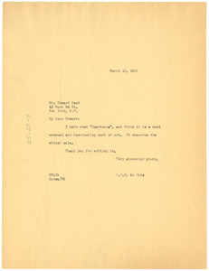 Letter from W. E. B. Du Bois to Howard Fast