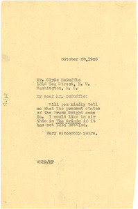 Letter from W. E. B. Du Bois to Clyde McDuffie