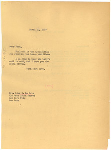 Letter from W. E. B. Du Bois to Nina Du Bois