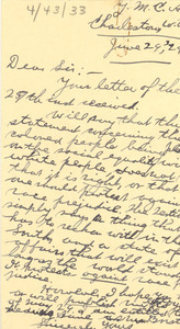Letter from Forrest Washburn to the Crisis
