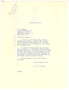 Letter from W. E. B. Du Bois to V. Makarov