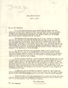 Letter from Phelps-Stokes Fund to Julius Rosenwald Fund