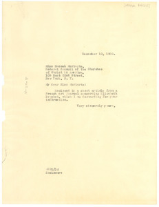 Letter from W. E. B. Du Bois to the Harmon Awards