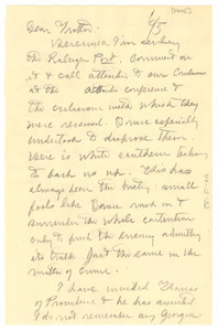 Letter from W. E. B. Du Bois to William Monroe Trotter