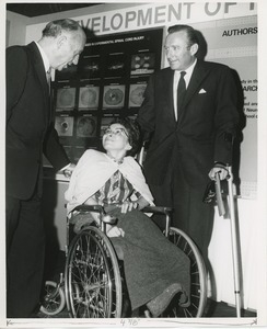 Senator Jacob Javits, Charlotte Cohen, and Orin Lehman in conversation at the national conference on rehabilitation